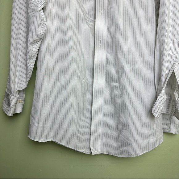 Brooks Brothers 1818 Traditional Fit 18-35 Maroon & Blue Stripe Mens Button Down - Picture 3 of 9